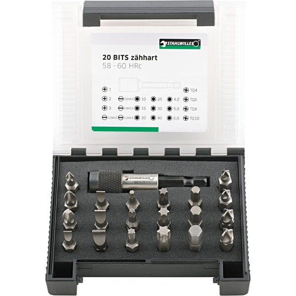 6, 3 mm (1/4") Bit box 21-pcs.